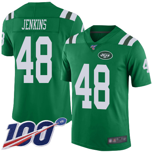 New York Jets Limited Green Youth Jordan Jenkins Jersey NFL Football #48 100th Season Rush Vapor Untouchable->youth nfl jersey->Youth Jersey